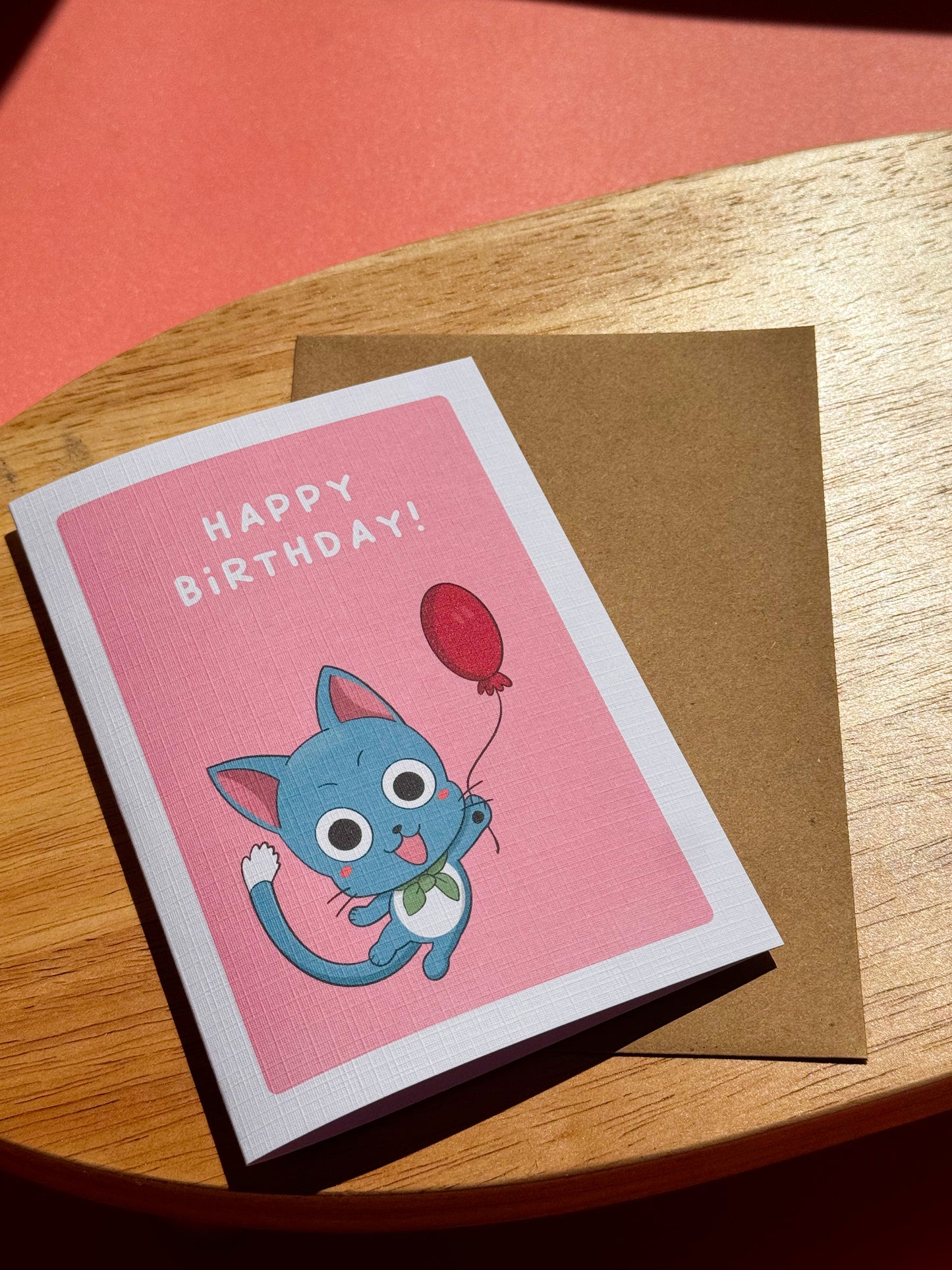 "Happy Birthday!" - Fairy Tail Happy Inspired Greeting Card