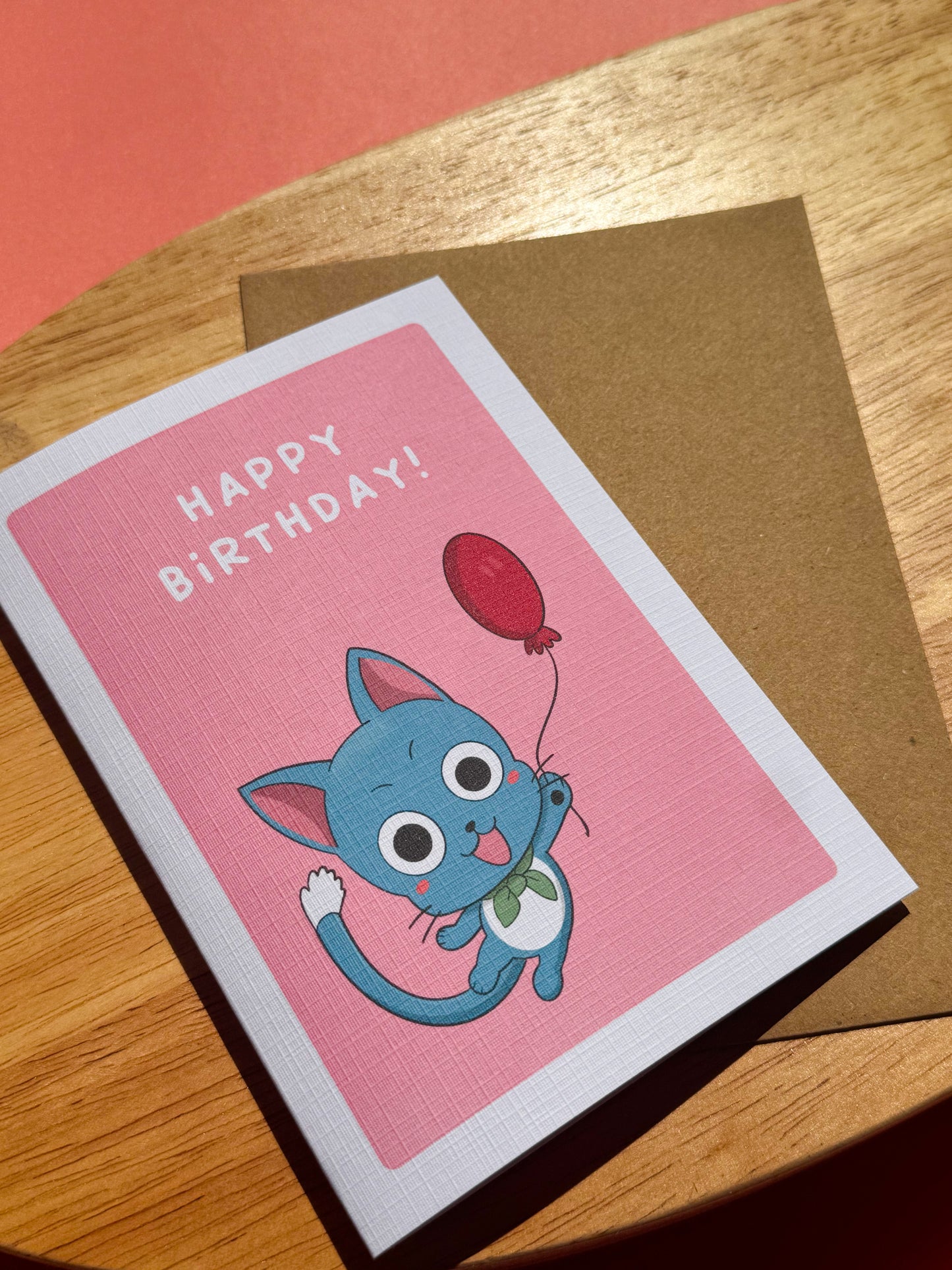 "Happy Birthday!" - Fairy Tail Happy Inspired Greeting Card