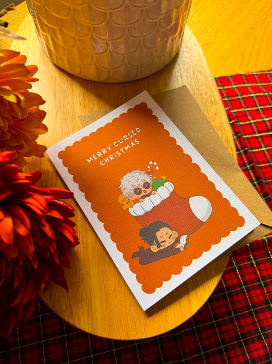 Merry Cursed Christmas – Jujutsu Kaisen Greeting Card