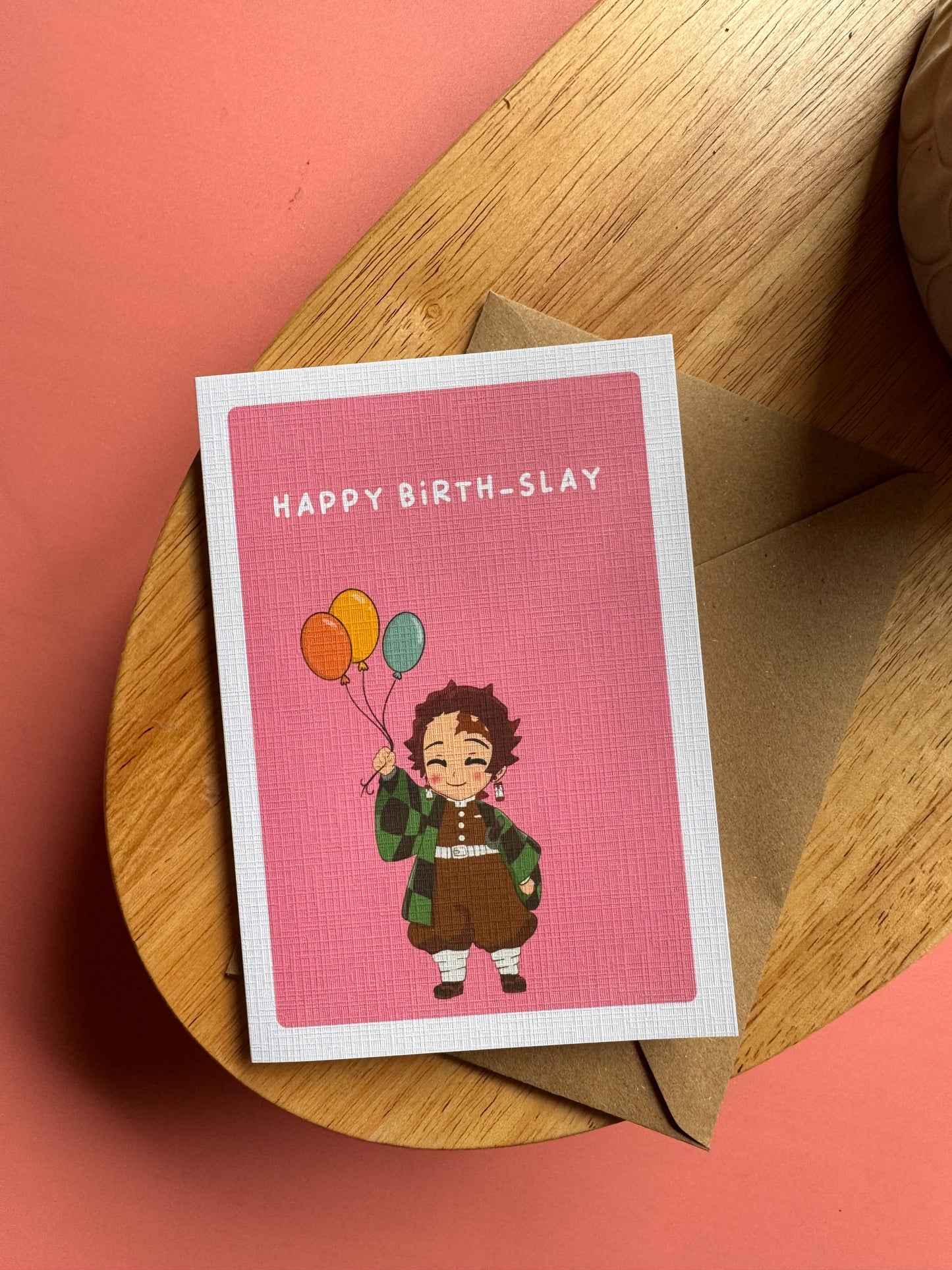 "Happy Birth-Slay" - Demon Slayer Tanjiro Inspired Birthday Card