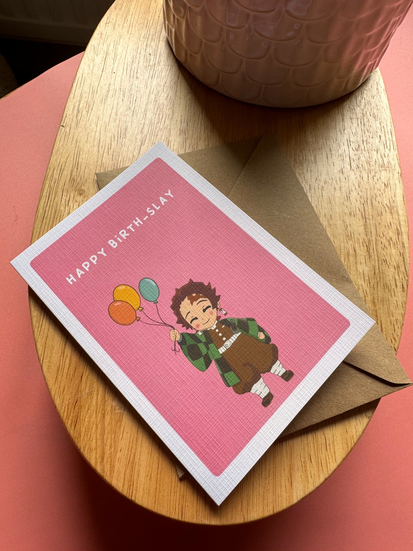 "Happy Birth-Slay" - Demon Slayer Tanjiro Inspired Birthday Card