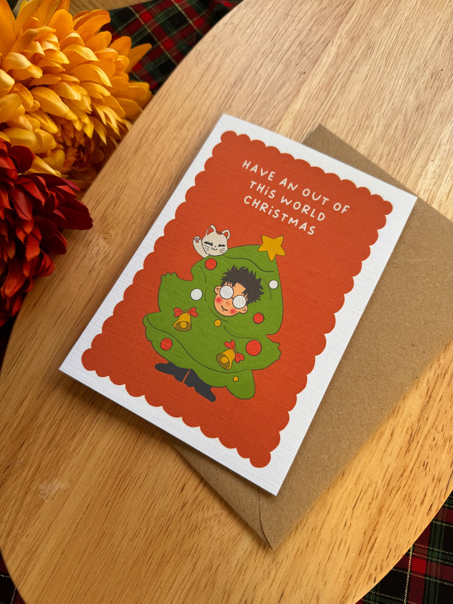 Have an Out of This World Christmas – Dandadan Christmas Card