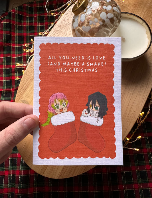 All You Need Is Love (and Maybe a Snake) This Christmas – Demon Slayer Anime Card