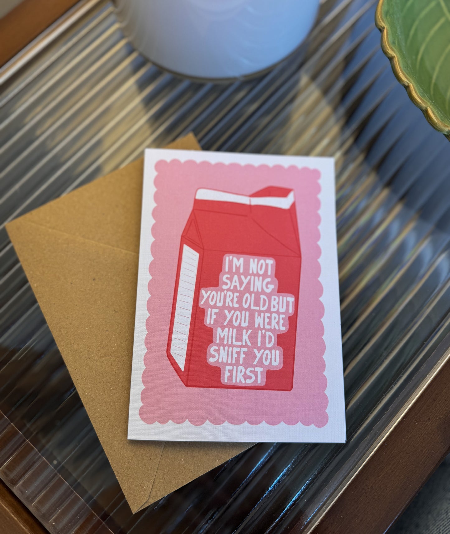 Little Bu Greeting Card - "Milk Carton Birthday" | Funny Age Joke Card | Humorous Birthday Card