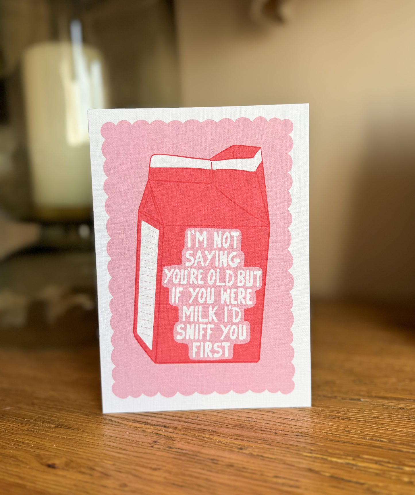Little Bu Greeting Card - "Milk Carton Birthday" | Funny Age Joke Card | Humorous Birthday Card