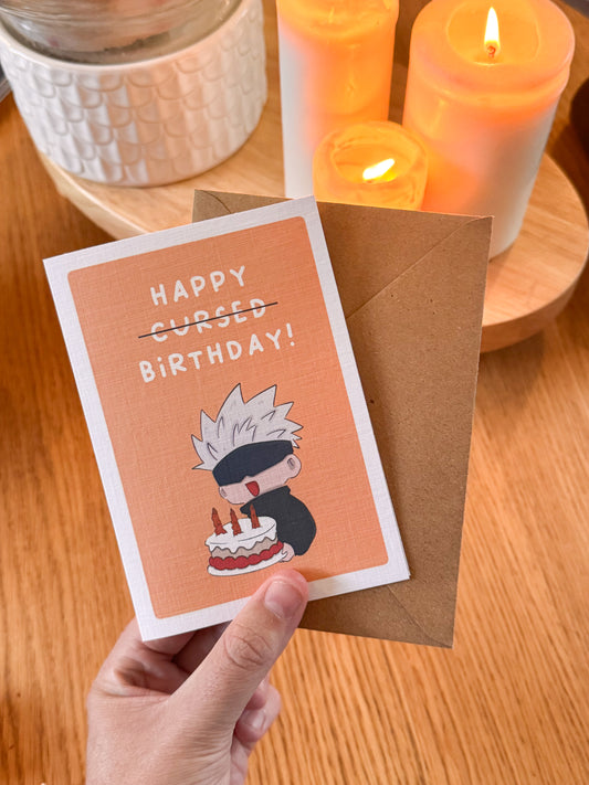Happy Cursed Birthday – Jujutsu Kaisen Satoru Gojo Greeting Card