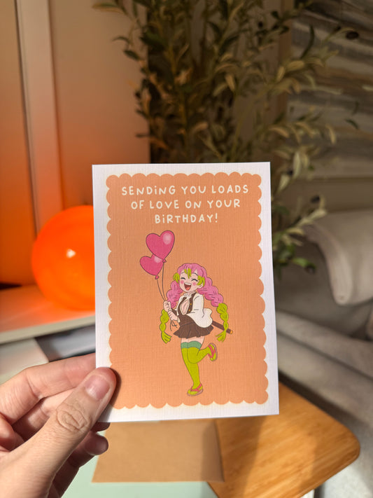 Sending You Loads of Love on Your Birthday! - Mitsuri Kanroji Love Hashira Card