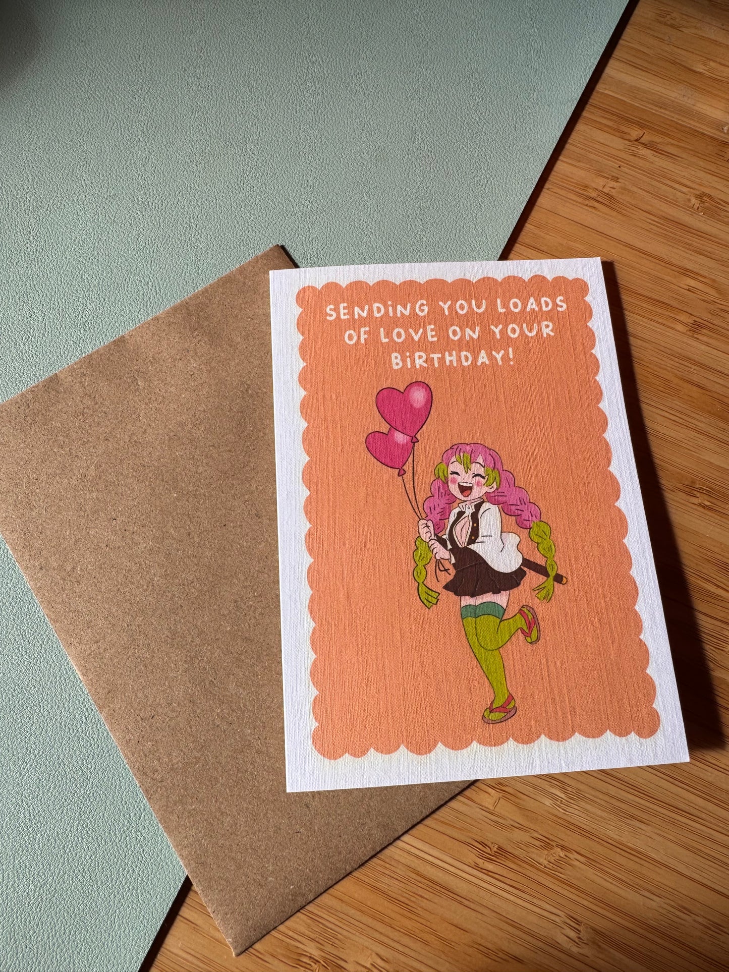 Sending You Loads of Love on Your Birthday! - Mitsuri Kanroji Love Hashira Card