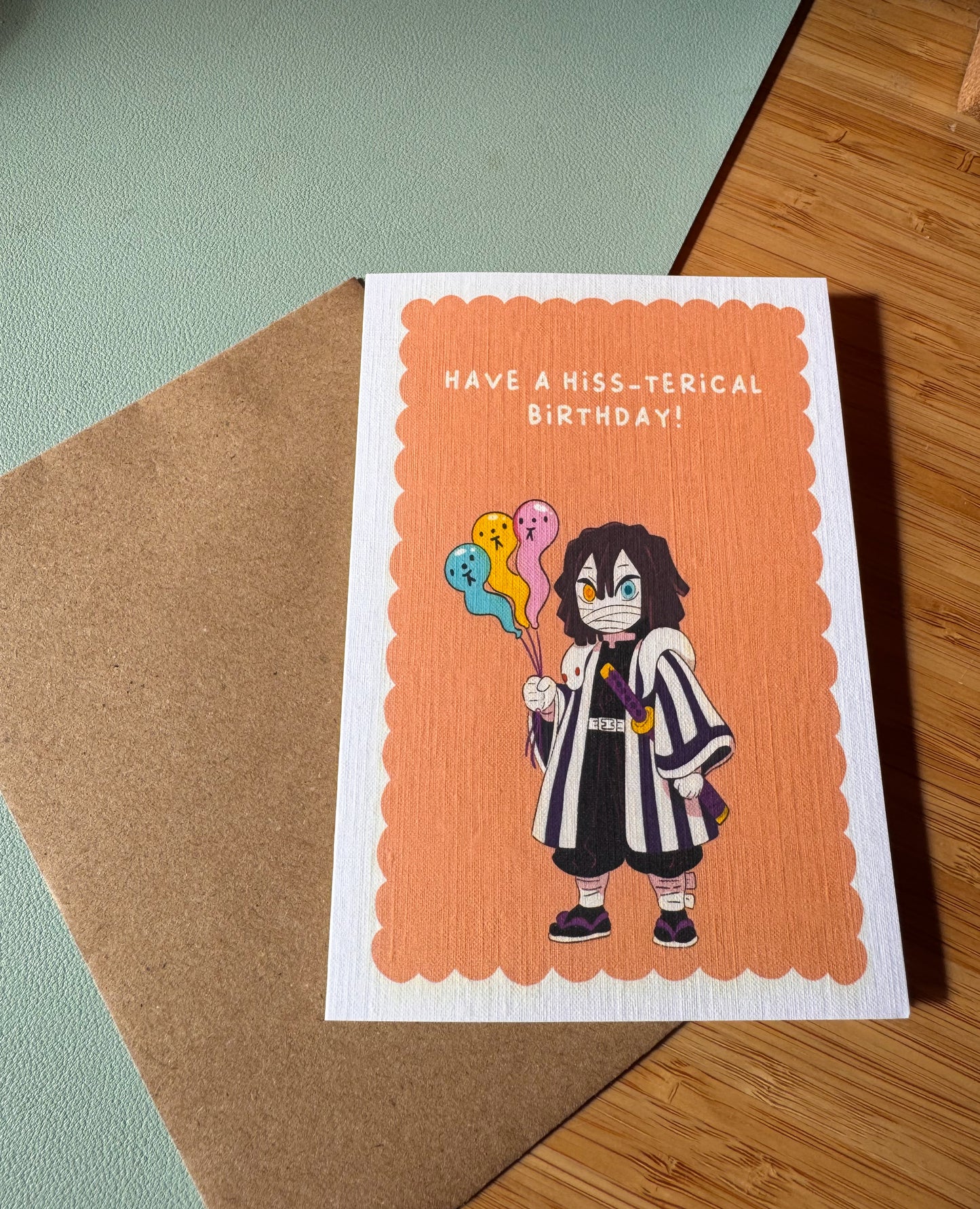 Have a Hiss-terical Birthday! - Obanai Iguro Snake Hashira Card