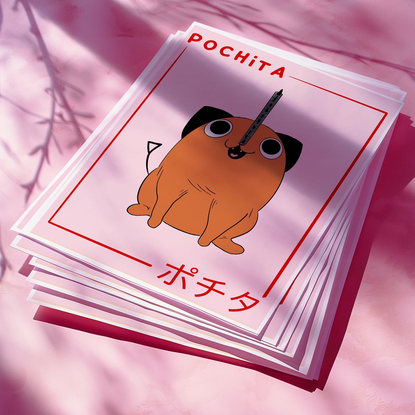 Little Bu Art Print - "Pochita" | Chainsaw Man Anime Character | Japanese Manga Wall Art