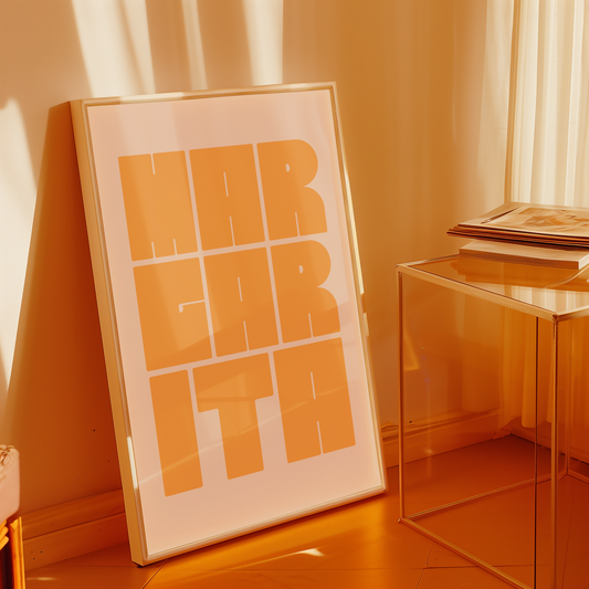 Little Bu Art Print - Margarita | Modern Typography Wall Art | Minimalist Home Decor
