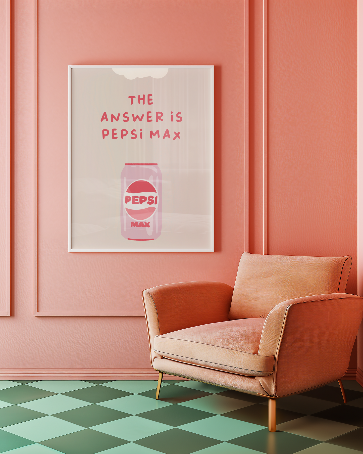 Little Bu Art Print - "The Answer is Pepsi Max" | Funny Pop Culture Wall Art | Kitchen and Bar Decor