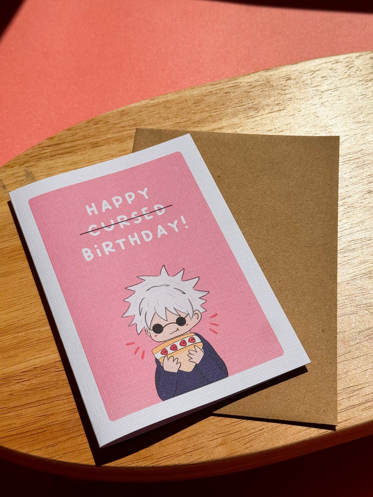 "Happy Cursed Birthday" - Jujutsu Kaisen Gojo Inspired Greeting Card