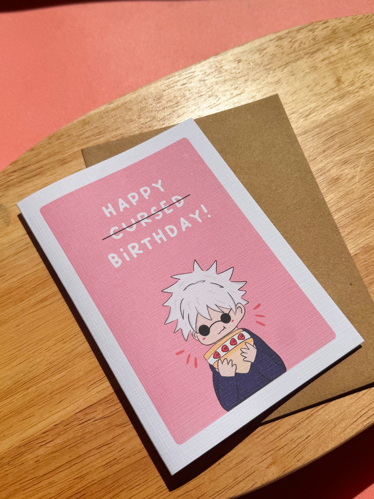 "Happy Cursed Birthday" - Jujutsu Kaisen Gojo Inspired Greeting Card