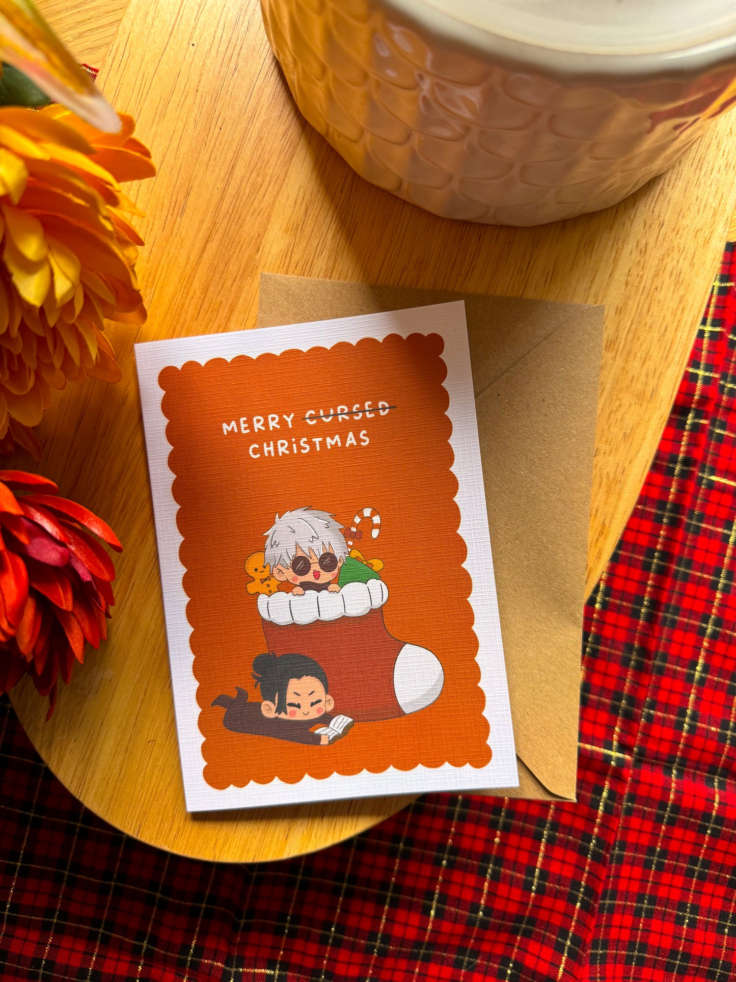 Merry Cursed Christmas – Jujutsu Kaisen Greeting Card