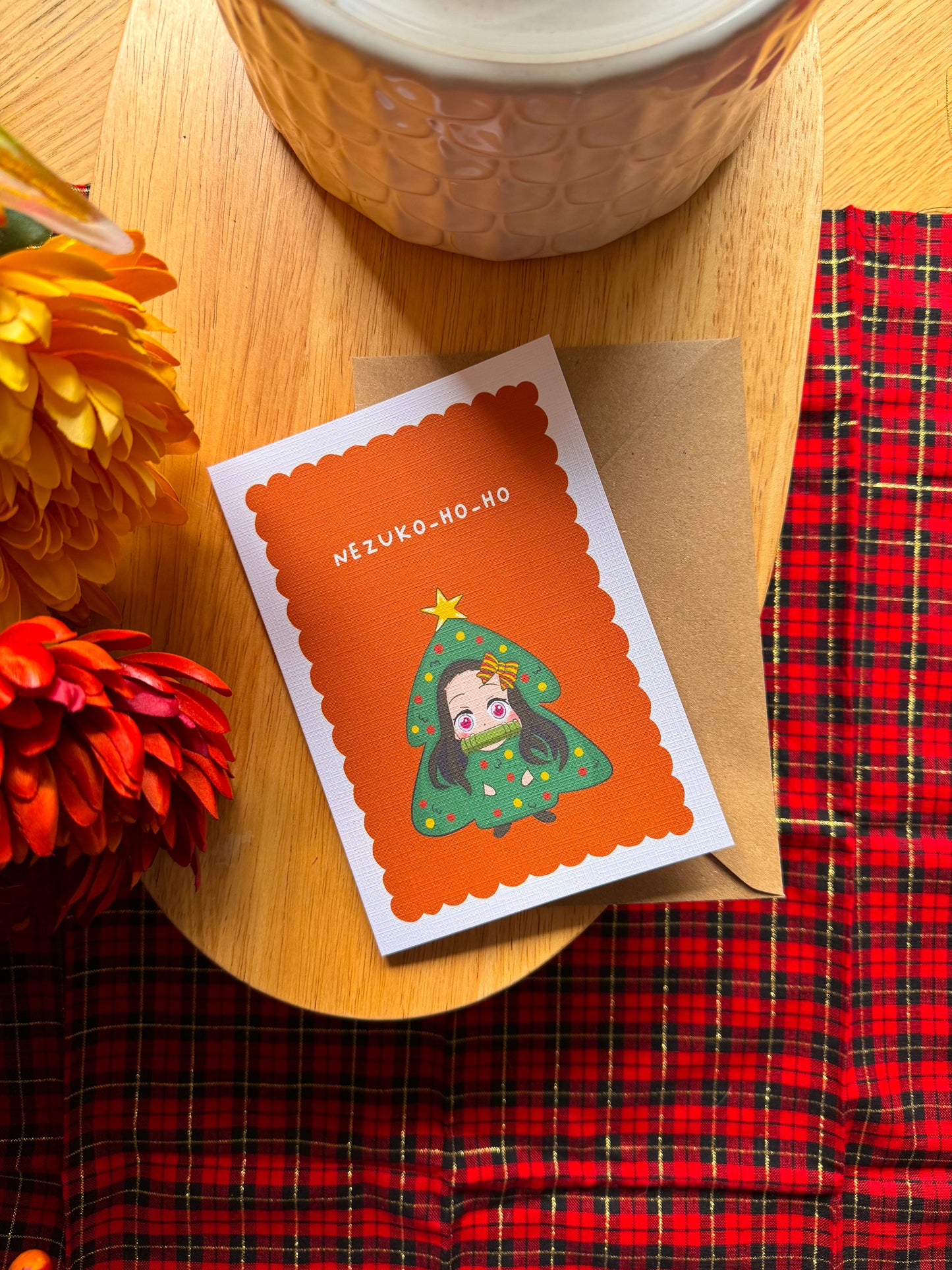 Nezuko-Ho-Ho – Demon Slayer Christmas Card