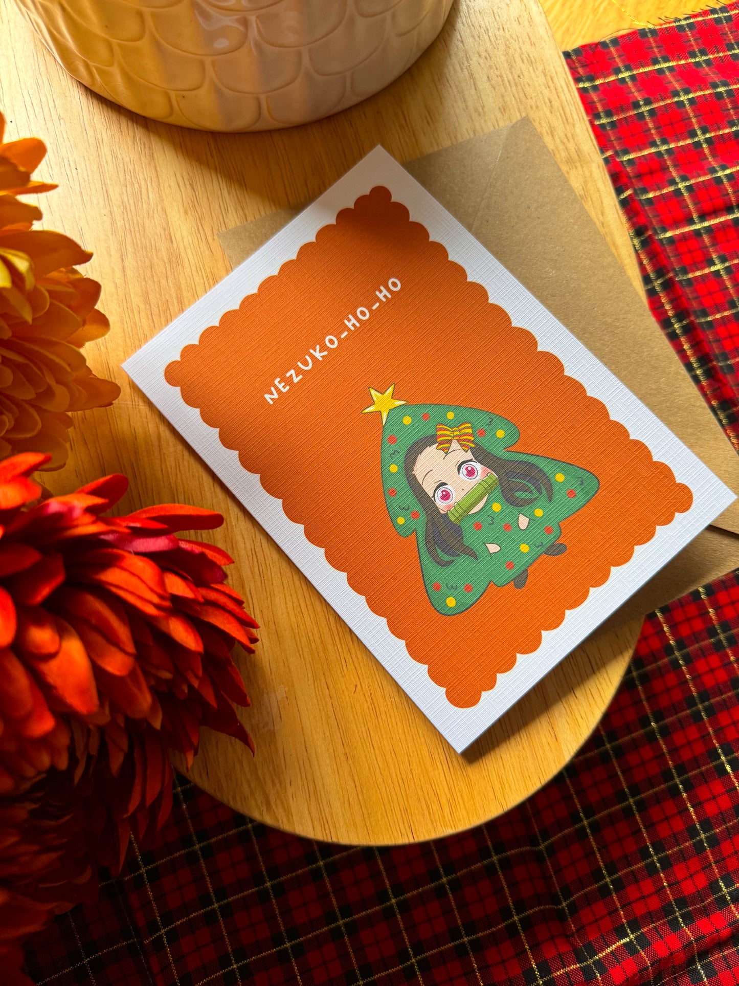 Nezuko-Ho-Ho – Demon Slayer Christmas Card