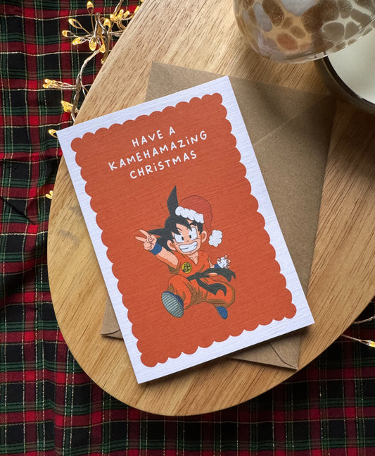 Have a Kamehamazing Christmas – Dragon Ball Z Inspired Card
